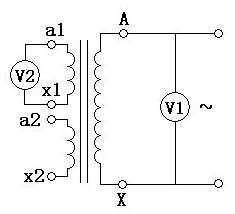 電壓表法試驗(yàn)接線圖